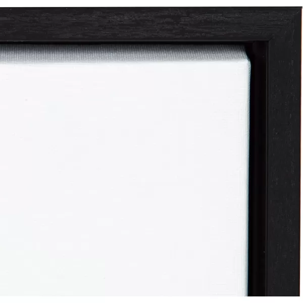 Kate and Laurel Sylvie Contemporary Mountains Framed Canvas Wall Art by Simon Te of Tai Prints 18x24 Black Modern Geometric Art for Wall