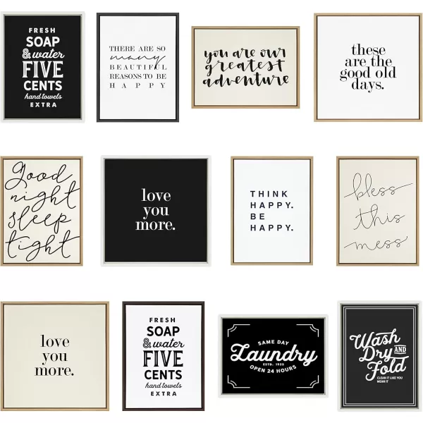 Kate and Laurel Sylvie Love You More Flinen Framed Canvas Wall Art by Maggie Price of Hunt and Gather Goods 22x22 Natural Simple Romantic Art for WallGray