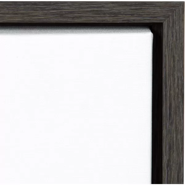 Kate and Laurel Sylvie Oh Yeh Framed Canvas Wall Art by Rocket Jack 18x24 Gray Inspirational Wall Art