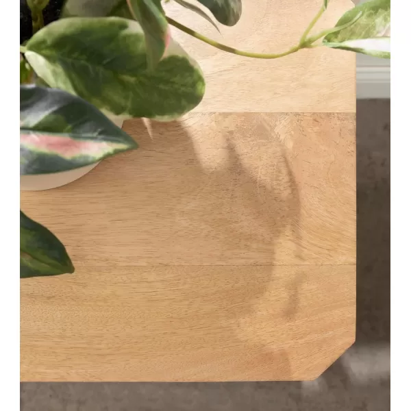 Kate and Laurel Talcott Modern Square Wood Drink Table 12 x 12 x 28 Walnut Brown Transitional Decorative TwoTier Pedestal Table for Use as Plant Stand Indoors or Living Room Accent TableNatural