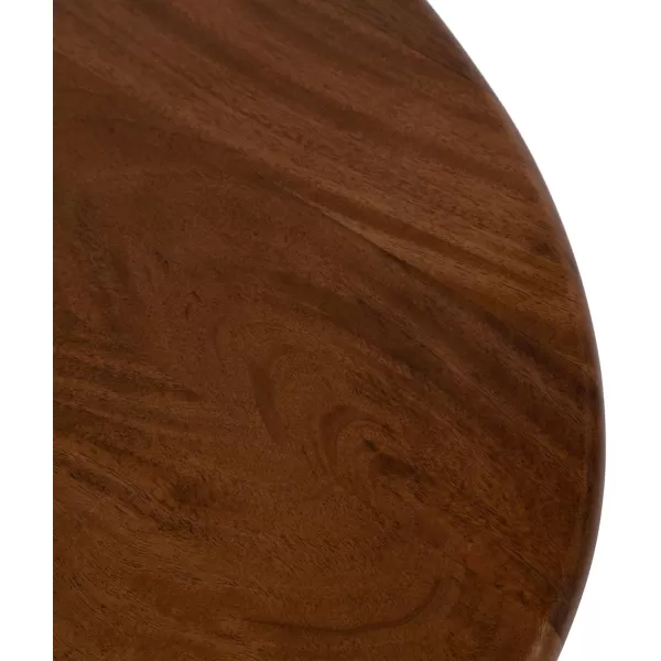 Kate and Laurel Tortola Transitional Pebble End Use as Bedroom Nightstand or Living Room Accent Table 22x18x20 Walnut BrownWalnut Brown