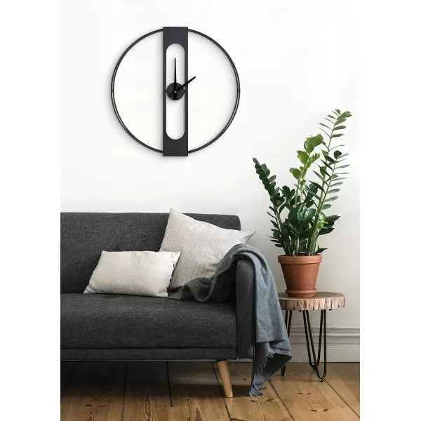Kate and Laurel Urgo Numberless Modern Metal Wall Clock Gold Finish with Black HandsBlack