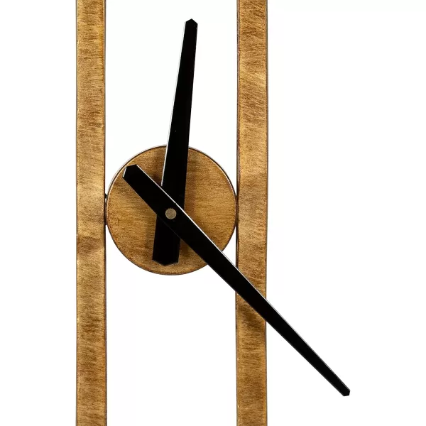 Kate and Laurel Urgo Numberless Modern Metal Wall Clock Gold Finish with Black HandsGold