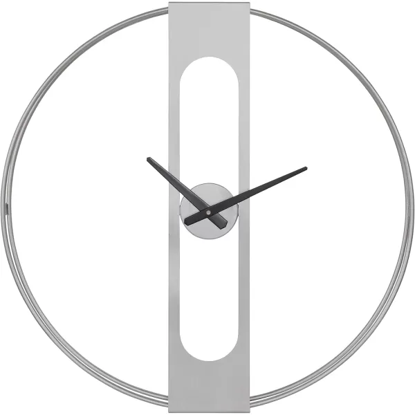 Kate and Laurel Urgo Numberless Modern Metal Wall Clock Gold Finish with Black HandsSilver