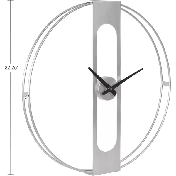 Kate and Laurel Urgo Numberless Modern Metal Wall Clock Gold Finish with Black HandsSilver