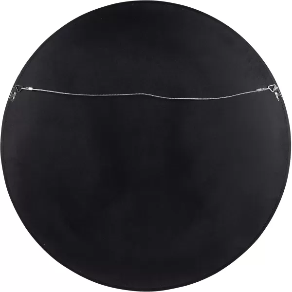 Kate and Laurel Valenti Farmhouse Round Wall Mirror 28 Inch Diameter Gray Decorative Circle MirrorGrey