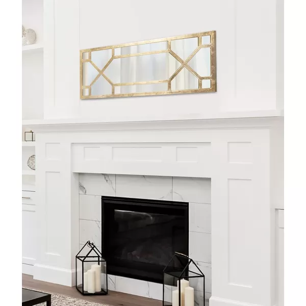 Kate and Laurel Vanderford Glam Panel Framed Wall Mirror 18 x 47 Gold Modern Full Length Mirror for WallGold