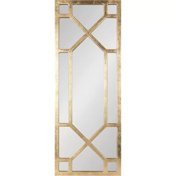 Kate and Laurel Vanderford Glam Panel Framed Wall Mirror 18 x 47 Gold Modern Full Length Mirror for WallGold