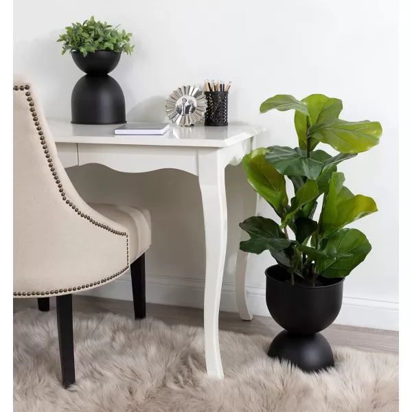 Kate and Laurel Volz Modern Indoor Planter Set of 2 Black Sophisticated Modern Home Decor for Storage and Display