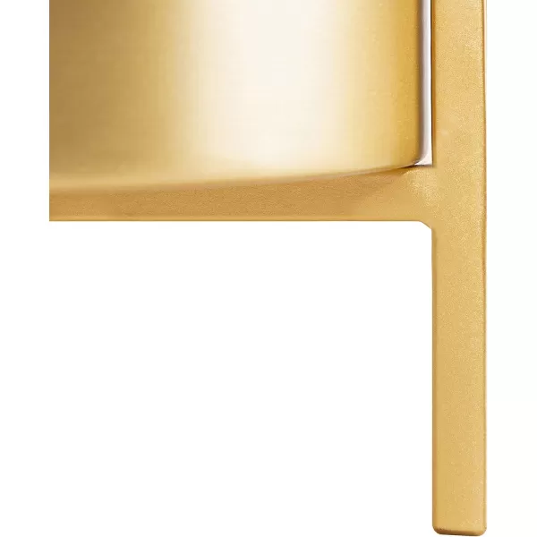 Kate and Laurel Wayde Modern Metal Glass Pillar Candle Holders Set of 2 Gold Decorative Candle Stands for Centerpieces or Living Room DecorationsGold