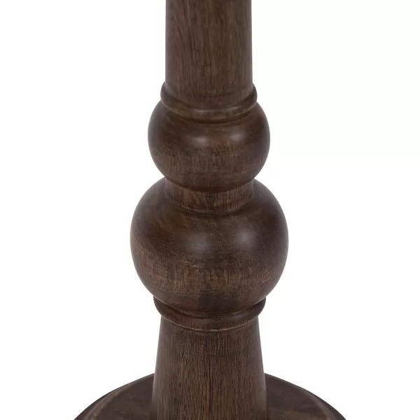 Kate and Laurel Wegner Traditional Wooden Round Drink Table 8 x 23 Black Elegant and Durable Pedestal Table for Use as Small Drink Table Plant Stand or Decorative Item DisplayNatural