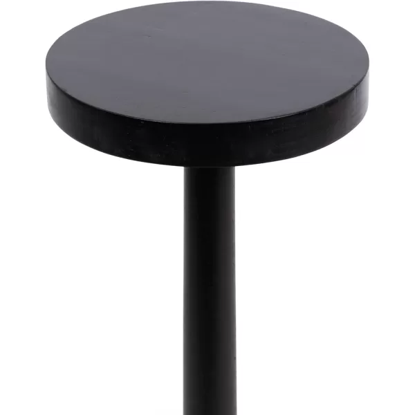 Kate and Laurel Wegner Traditional Wooden Round Drink Table 8 x 23 Black Elegant and Durable Pedestal Table for Use as Small Drink Table Plant Stand or Decorative Item DisplayBlack