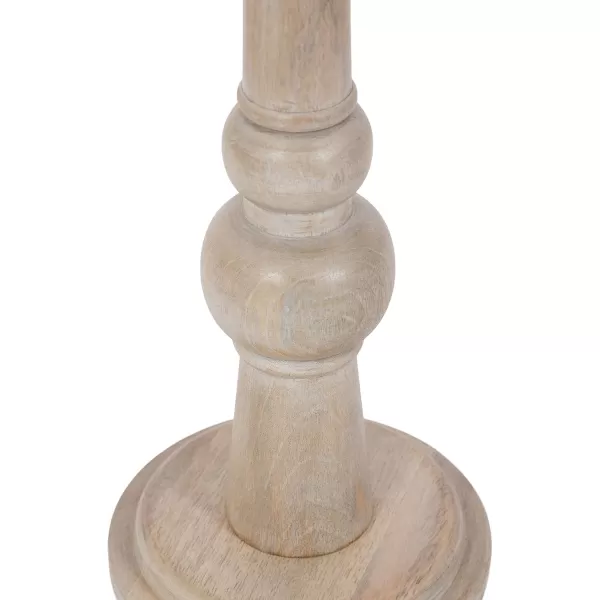 Kate and Laurel Wegner Traditional Wooden Round Drink Table 8 x 23 Black Elegant and Durable Pedestal Table for Use as Small Drink Table Plant Stand or Decorative Item DisplayWhite