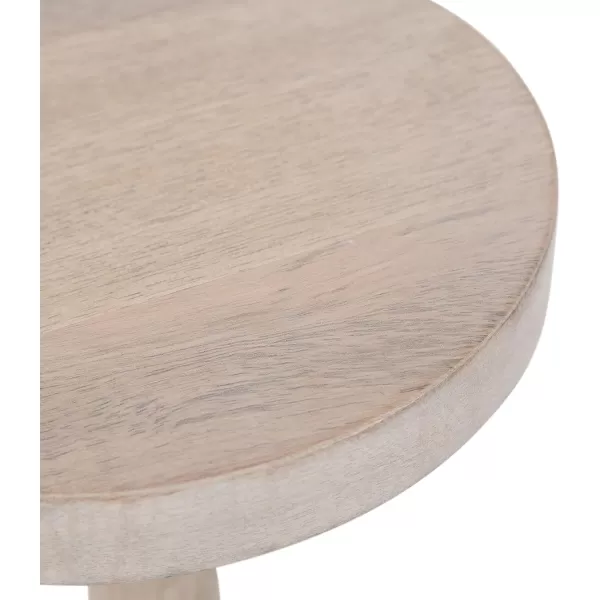 Kate and Laurel Wegner Traditional Wooden Round Drink Table 8 x 23 Black Elegant and Durable Pedestal Table for Use as Small Drink Table Plant Stand or Decorative Item DisplayWhite