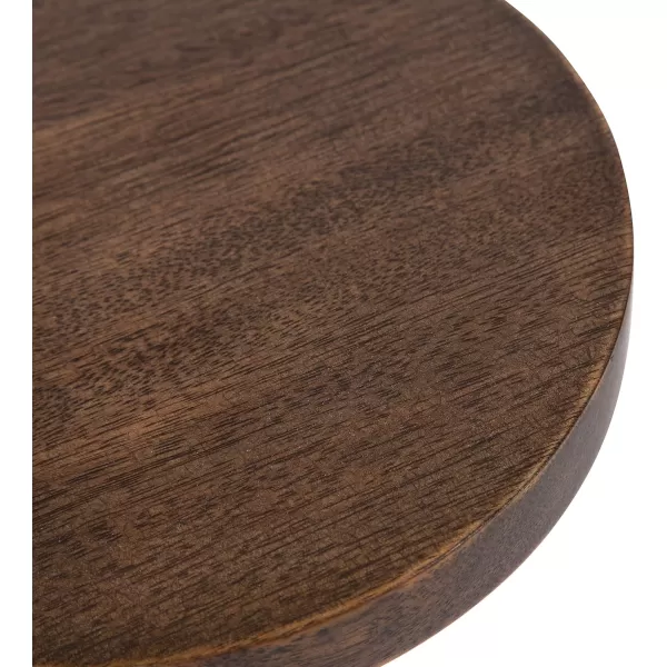 Kate and Laurel Wegner Traditional Wooden Round Drink Table 8 x 23 Black Elegant and Durable Pedestal Table for Use as Small Drink Table Plant Stand or Decorative Item DisplayNatural