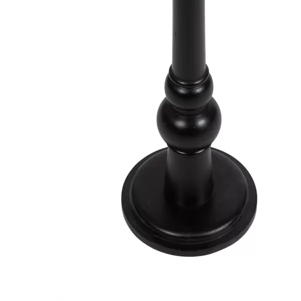 Kate and Laurel Wegner Traditional Wooden Round Drink Table 8 x 23 Black Elegant and Durable Pedestal Table for Use as Small Drink Table Plant Stand or Decorative Item DisplayBlack