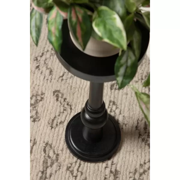 Kate and Laurel Wegner Traditional Wooden Round Drink Table 8 x 23 Black Elegant and Durable Pedestal Table for Use as Small Drink Table Plant Stand or Decorative Item DisplayBlack