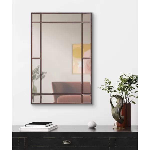 Kate and Laurel Westgate Transitional Wall Mirror 20 x 30 Bronze Sophisticated Rectangle Mirror for Wall DecorBronze