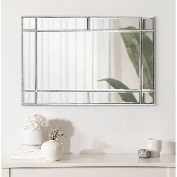 Kate and Laurel Westgate Transitional Wall Mirror 20 x 30 Bronze Sophisticated Rectangle Mirror for Wall DecorSilver