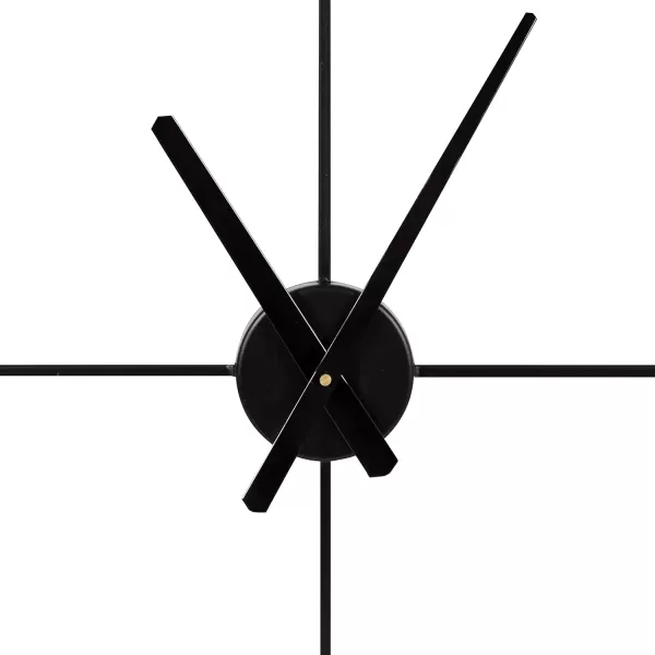 Kate and Laurel Willet Modern Wall Clock 22 x 22 Black Decorative Minimalist Battery Operated Wall Clock with Numberless Design for Contemporary Home Decor