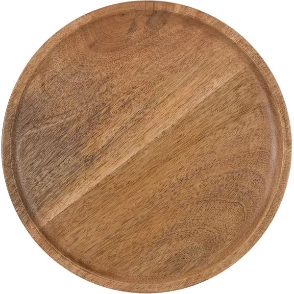 Kate and Laurel Xyler Transitional Round Wood and Metal Drink Table for Use as Plant Pedestal Stand or Living Room Accent 10x10x24 GoldBlackNaturalBlack