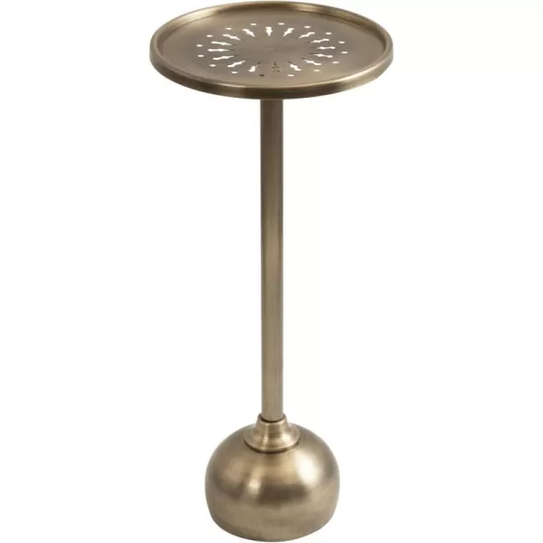 Kate and Laurel 225861 Miki Modern Decorative Metal Pedestal Drink Use as Indoor or Outdoor Plant Stand Table 10x10x23 GoldGold