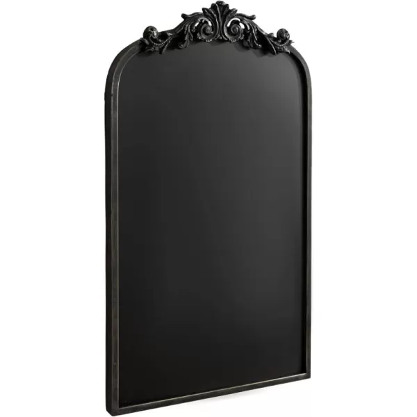Kate and Laurel Arendahl Decorative Vintage Arch Chalkboard 19 x 31 Black Framed Arched Ornate Magnetic Chalkboard for Unique Display Decoration and OrganizationBlack