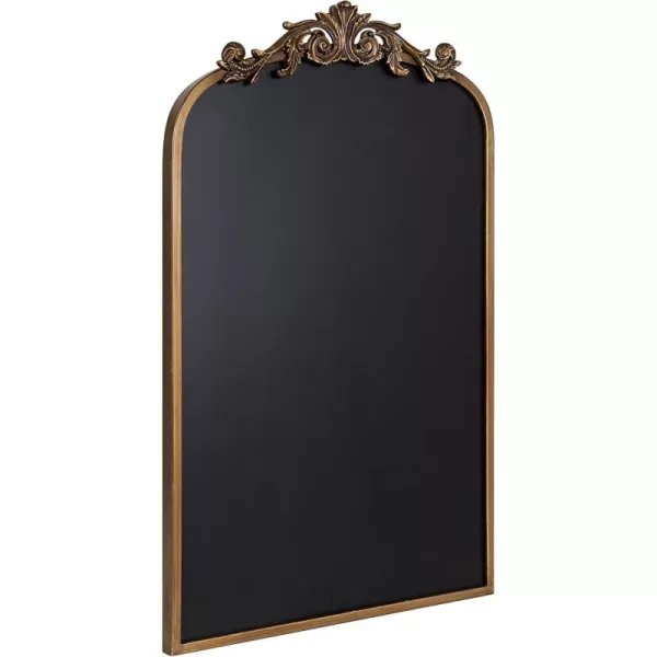 Kate and Laurel Arendahl Decorative Vintage Arch Chalkboard 19 x 31 Black Framed Arched Ornate Magnetic Chalkboard for Unique Display Decoration and OrganizationGold