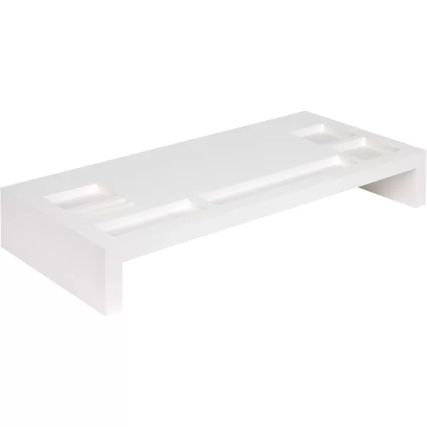Kate and Laurel Briggs Wood Monitor Riser Desk Organizer BlackWhite