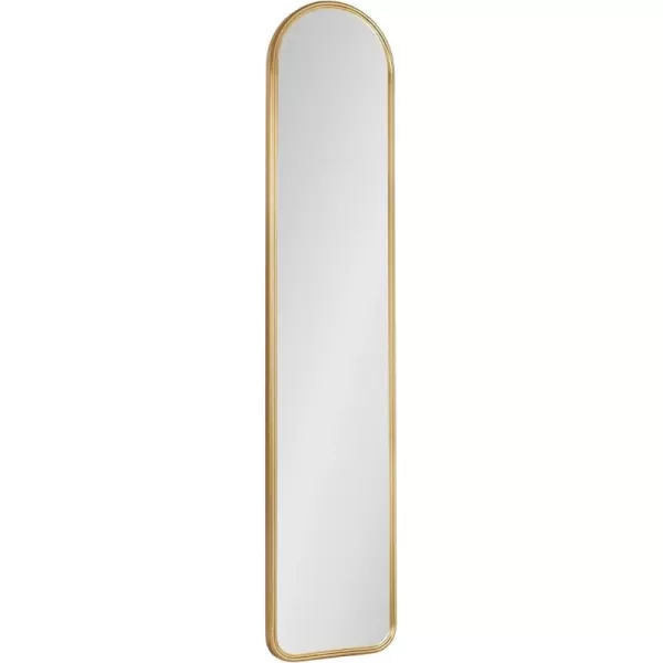 Kate and Laurel Caskill Modern Arched Wall Mirror 20 x 34 Black Decorative Tall Bathroom Mirror for Wall Decor with Rounded Arch Mirror Frame and Sophisticated LookGold