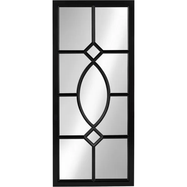 Kate and Laurel Cassat Casual Modern Window Wall Accent Mirror WhiteBlack