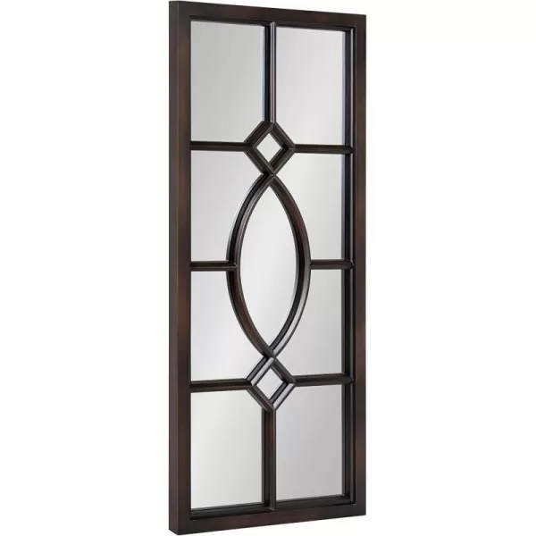 Kate and Laurel Cassat Casual Modern Window Wall Accent Mirror WhiteBronze