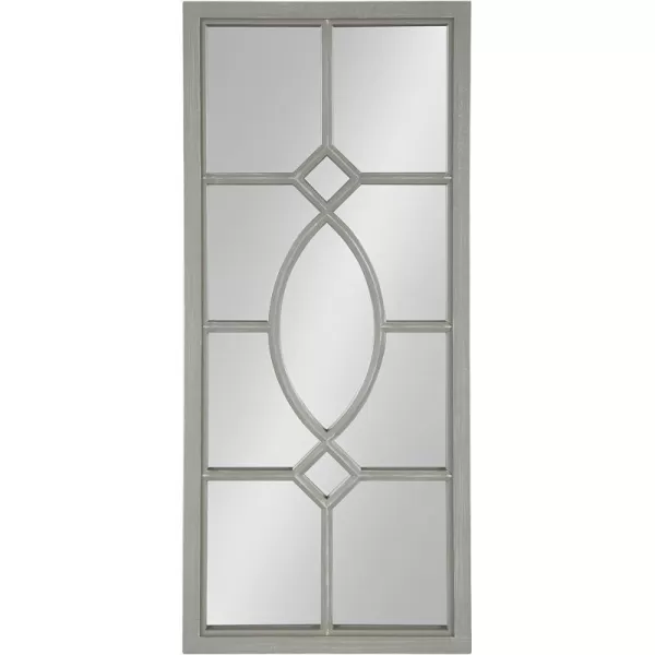 Kate and Laurel Cassat Casual Modern Window Wall Accent Mirror WhiteGrey