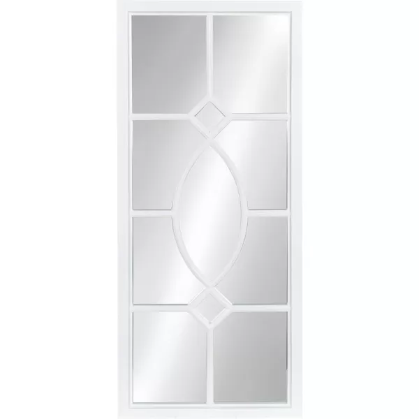 Kate and Laurel Cassat Casual Modern Window Wall Accent Mirror WhiteWhite