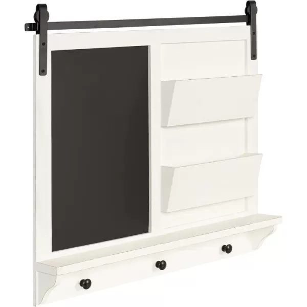 Kate and Laurel Cates Magnetic Wall Organizer with Pockets White 30x28White