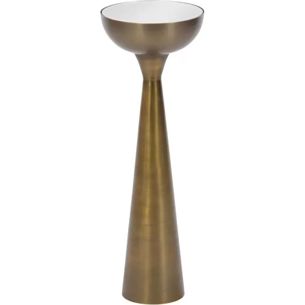 Kate and Laurel Chandon Modern Sophisticated Drink Table 8 x 8 x 23 Gray Gunmetal Contemporary Sculptural Plant Pedestal Table with Unique Tinted Tabletop and Polished Metallic FinishGold