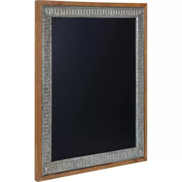 Kate and Laurel Deely Rustic Chalkboard 24 x 30 Rustic Brown Decorative Magnetic Chalkboard for Wall