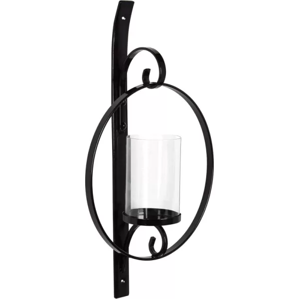 Kate and Laurel Doria Metal Wall Candle Holder Sconce GoldBlack