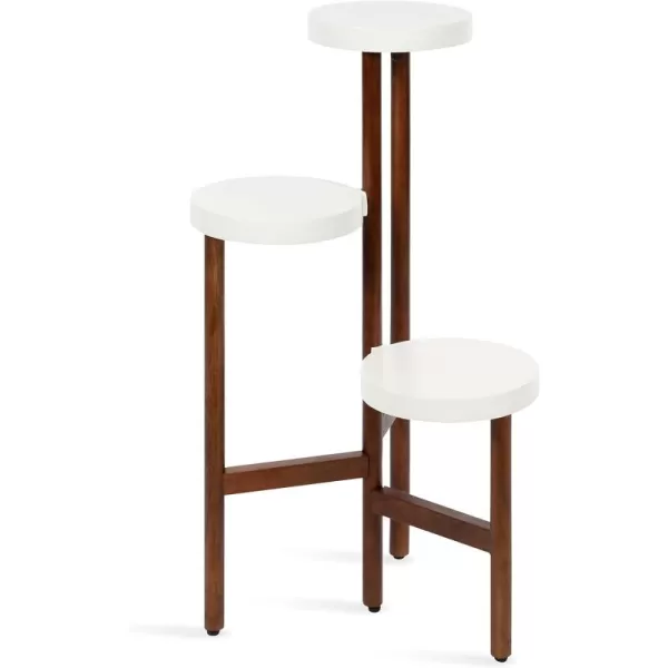 Kate and Laurel Fitley Wooden Plant Stand 16x16x35 NaturalWhiteWalnut Brown