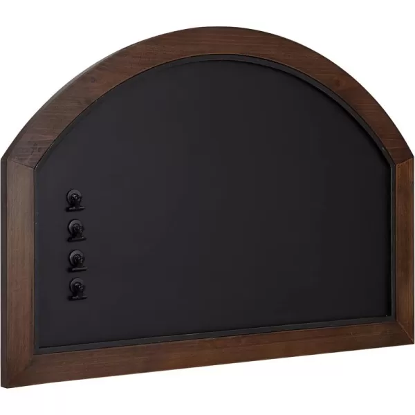 Kate and Laurel Haldron Four Included Clips Traditional Arch Magnetic Chalkboard for Wall Organization and Decor Styling 36 x 24 Walnut Brown