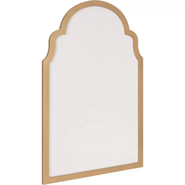 Kate and Laurel Holbrook Glam Framed Arch Fabric Pinboard 24 x 36 Gold Decorative Modern Bulletin Board for WallGold