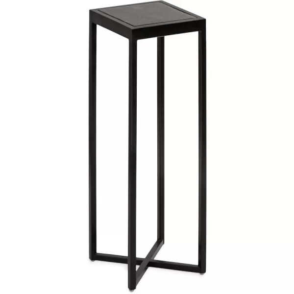 Kate and Laurel Jaspur Square Metal End Table 7x7x21 GoldWhiteBlack