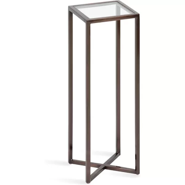 Kate and Laurel Jaspur Square Metal End Table 7x7x21 GoldWhiteBronze
