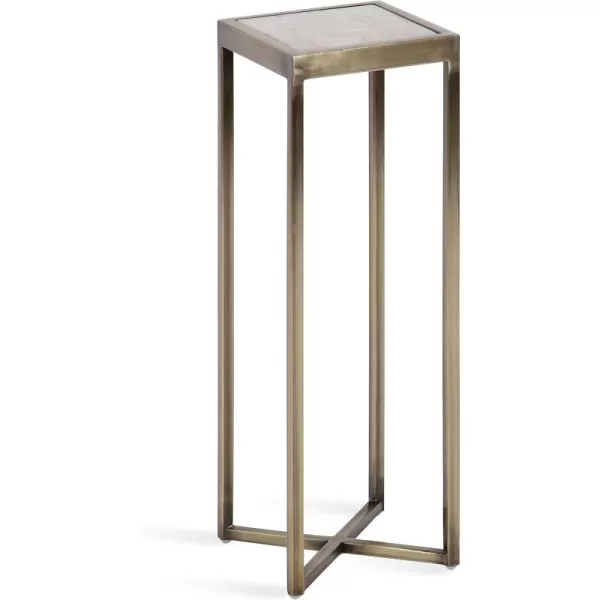 Kate and Laurel Jaspur Square Metal End Table 7x7x21 GoldWhiteGold