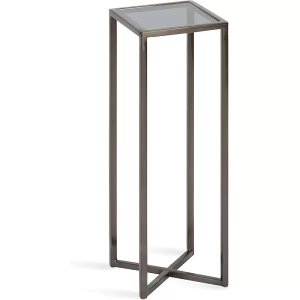 Kate and Laurel Jaspur Square Metal End Table 7x7x21 GoldWhitePewter
