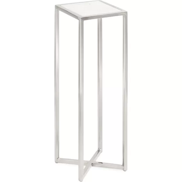 Kate and Laurel Jaspur Square Metal End Table 7x7x21 GoldWhiteSilverWhite