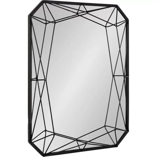 Kate and Laurel Keyleigh Modern Glam Geometric Shaped Metal Accent Wall Mirror GoldBlack