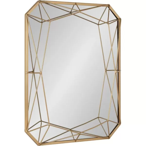 Kate and Laurel Keyleigh Modern Glam Geometric Shaped Metal Accent Wall Mirror GoldGold