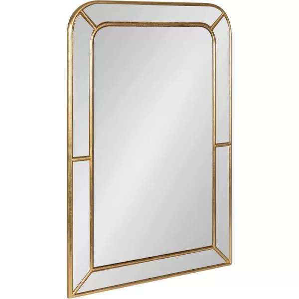 Kate and Laurel Lamson Transitional Framed Wall Mirror 20 x 30 Gold Sophisticated Glam Wall DecorGold