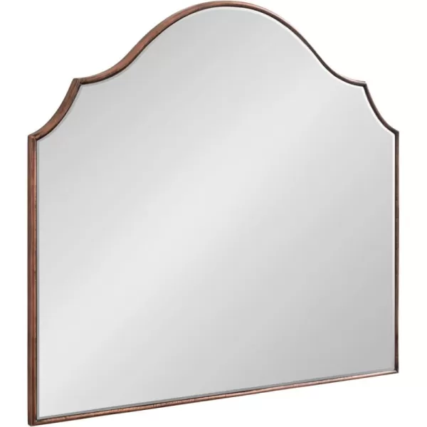 Kate and Laurel Leanna Glam Horizontal Wall Mirror 275 x 315 Gold Sophisticated Large Mirror for WallBronze